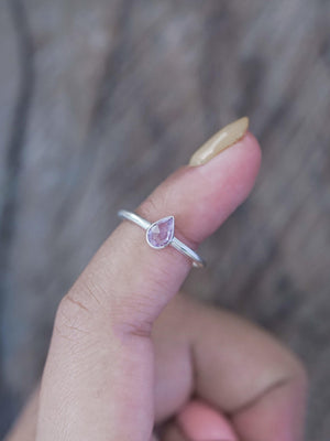 Rose Cut Pear Sapphire Ring - Gardens of the Sun | Ethical Jewelry