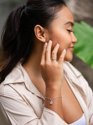 Rose Cut Moonstone Bracelet - Gardens of the Sun | Ethical Jewelry