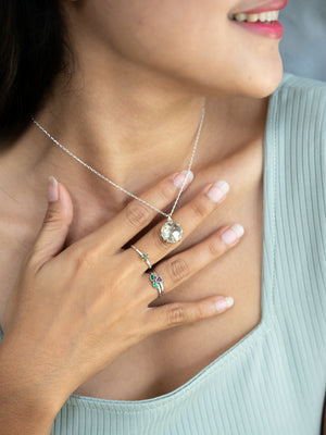 Green Amethyst Flower Necklace - Gardens of the Sun | Ethical Jewelry