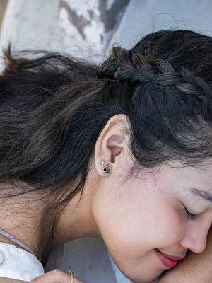 Yogo Sapphire Earrings in Ethical Gold - Gardens of the Sun | Ethical Jewelry