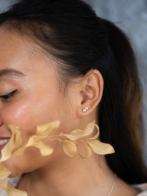 Triangle White Topaz Earrings - Gardens of the Sun | Ethical Jewelry