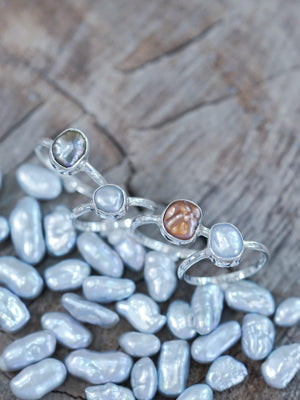 Quirky Pearl Ring - Gardens of the Sun | Ethical Jewelry