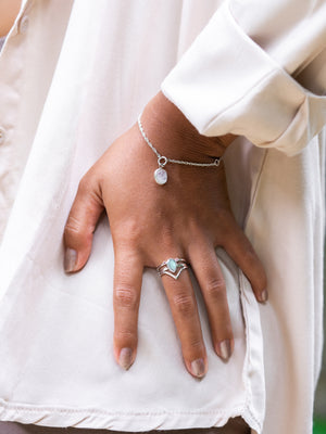 Rose Cut Moonstone Bracelet - Gardens of the Sun | Ethical Jewelry