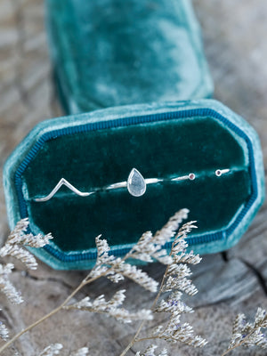 Garnet and Labradorite Triple Ring Set - Gardens of the Sun | Ethical Jewelry