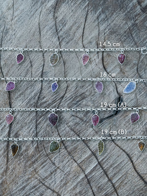 Gemstone Leaf Charm Bracelet - Gardens of the Sun | Ethical Jewelry