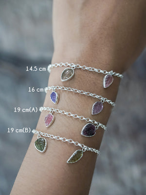 Gemstone Leaf Charm Bracelet - Gardens of the Sun | Ethical Jewelry