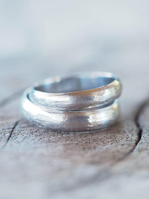 Brushed Wedding Band - Gardens of the Sun Jewelry