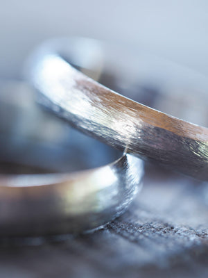 Brushed Wedding Band - Gardens of the Sun Jewelry
