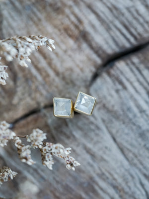 Gray Kite Diamond Earrings in Gold - Gardens of the Sun | Ethical Jewelry