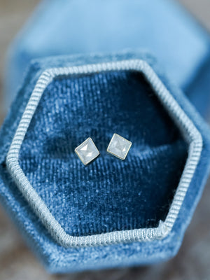 Gray Kite Diamond Earrings in Gold - Gardens of the Sun | Ethical Jewelry