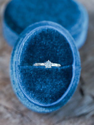 Aquamarine Hammered Ring - Gardens of the Sun | Ethical Jewelry