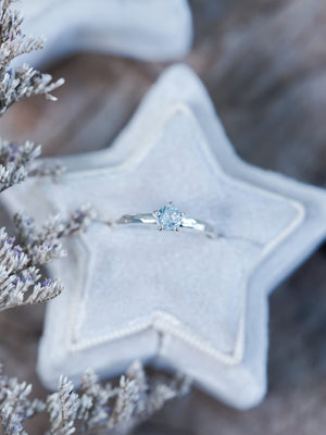 Aquamarine Hammered Ring - Gardens of the Sun | Ethical Jewelry