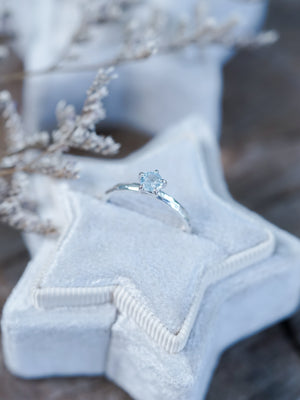 Aquamarine Hammered Ring - Gardens of the Sun | Ethical Jewelry