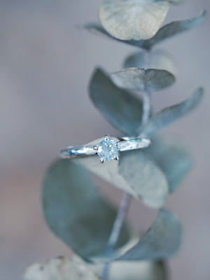 Aquamarine Hammered Ring - Gardens of the Sun | Ethical Jewelry