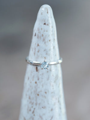 Aquamarine Hammered Ring - Gardens of the Sun | Ethical Jewelry