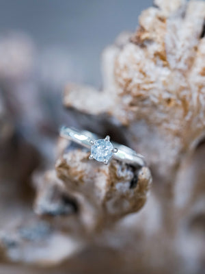 Aquamarine Hammered Ring - Gardens of the Sun | Ethical Jewelry
