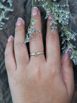 Hammered Citrine Ring - Gardens of the Sun | Ethical Jewelry