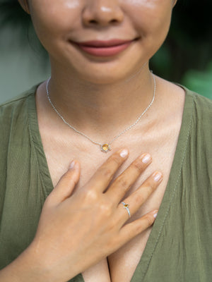 Hammered Citrine Ring - Gardens of the Sun | Ethical Jewelry