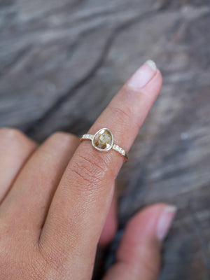 Honey Pear Diamond Ring in Eco Gold - Gardens of the Sun | Ethical Jewelry