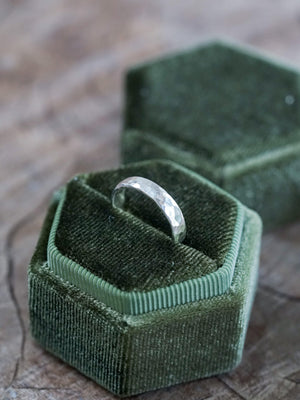 Faceted Wedding Ring in Silver - Gardens of the Sun | Ethical Jewelry