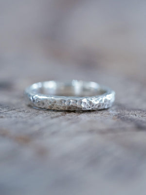 Faceted Wedding Ring in Silver - Gardens of the Sun | Ethical Jewelry