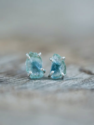 Rough Tourmaline Slice Earrings - Gardens of the Sun | Ethical Jewelry