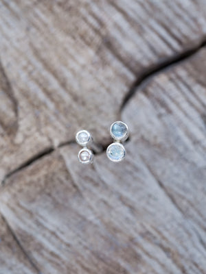 Labradorite, Pearl and Moonstone Earrings - Gardens of the Sun | Ethical Jewelry