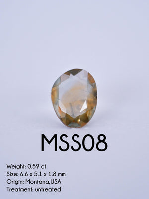 Custom Rose Cut Montana Sapphire Ring in Silver - Gardens of the Sun | Ethical Jewelry