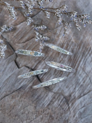 Montana Sapphire Rings with Hidden Gems in recycled sterling silver