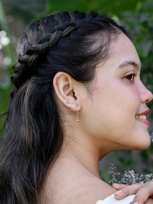 Dangling Sapphire Earrings - Gardens of the Sun | Ethical Jewelry