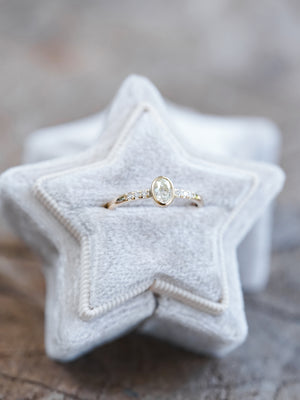 Old Mine Cut Oval Diamond Ring - Size 6.5 - Gardens of the Sun | Ethical Jewelry