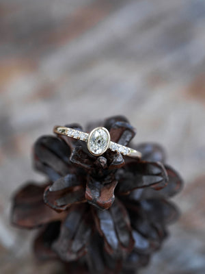 Old Mine Cut Oval Diamond Ring - Size 6.5 - Gardens of the Sun | Ethical Jewelry