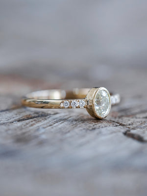 Old Mine Cut Oval Diamond Ring - Size 6.5 - Gardens of the Sun | Ethical Jewelry
