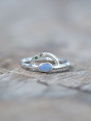 Opal Pride Rainbow Ring in silver - Pride jewelry collection