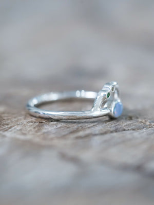 Opal Pride Rainbow Ring in sterling silver - Pride Jewelry Collection