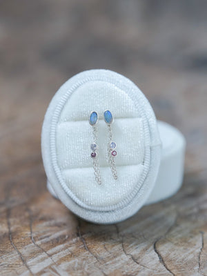 Opal stud pride earrings - pride jewelry collection