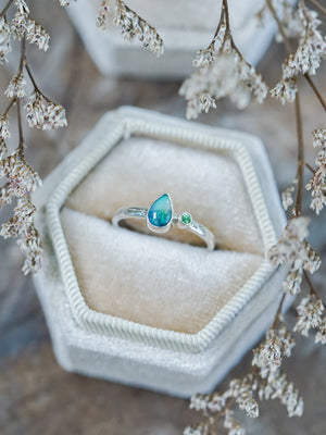 Opal and Garnet Ring - Gardens of the Sun | Ethical Jewelry