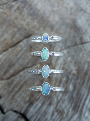 Opal and Sapphire Ring - Gardens of the Sun | Ethical Jewelry