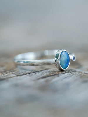 Opal and Sapphire Ring - Gardens of the Sun | Ethical Jewelry