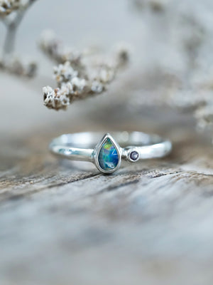 Opal and Sapphire Ring - Gardens of the Sun | Ethical Jewelry