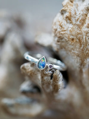 Opal and Sapphire Ring - Gardens of the Sun | Ethical Jewelry