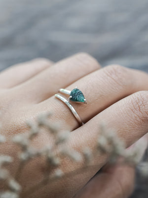 Open Emerald Leaf Ring - Gardens of the Sun | Ethical Jewelry