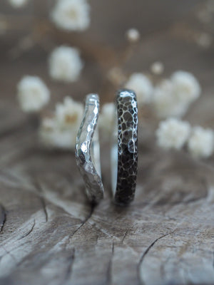 Faceted Wedding Ring in Silver - Gardens of the Sun | Ethical Jewelry