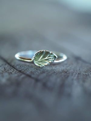 Peridot Leaf Ring - Gardens of the Sun | Ethical Jewelry