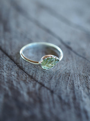 Peridot Leaf Ring - Gardens of the Sun | Ethical Jewelry