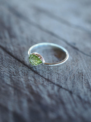 Peridot Leaf Ring - Gardens of the Sun | Ethical Jewelry