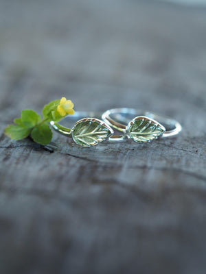 Peridot Leaf Ring - Gardens of the Sun | Ethical Jewelry