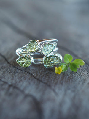 Peridot Leaf Ring - Gardens of the Sun | Ethical Jewelry