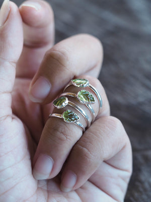 Peridot Leaf Ring - Gardens of the Sun | Ethical Jewelry
