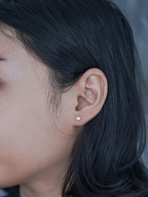 Pearl Button Earrings - Gardens of the Sun | Ethical Jewelry